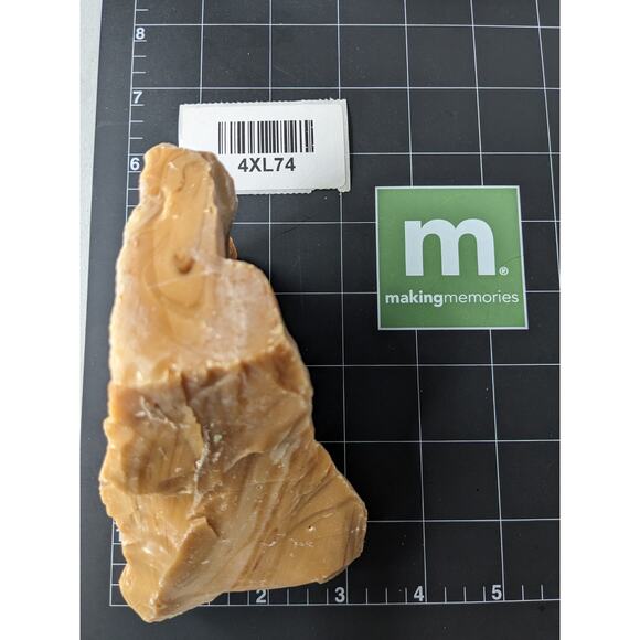 Chocolate Carmel Cream Art Glass Cullet Swirled Opaque Slag Glass #4XL74 - Picture 6 of 6